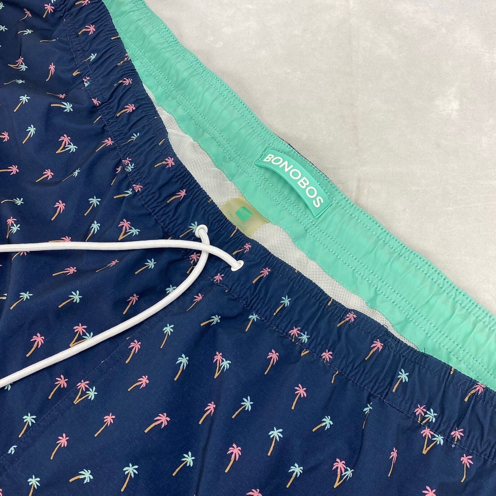 Bonobos Men's Blue‎ w/ Palm Trees Pattern Trunks 4XL